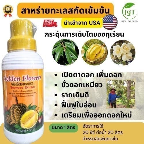 สาหร่ายทะเลสกัดเข้มข้น ปุ๋ยทุเรียน สำหรับพืช ฮอร์โมนบำรุง การช่วยติดดอก ออกผลให้กับพืช ช่วยเพิ่มความต้านทานโรคให้กับพืช