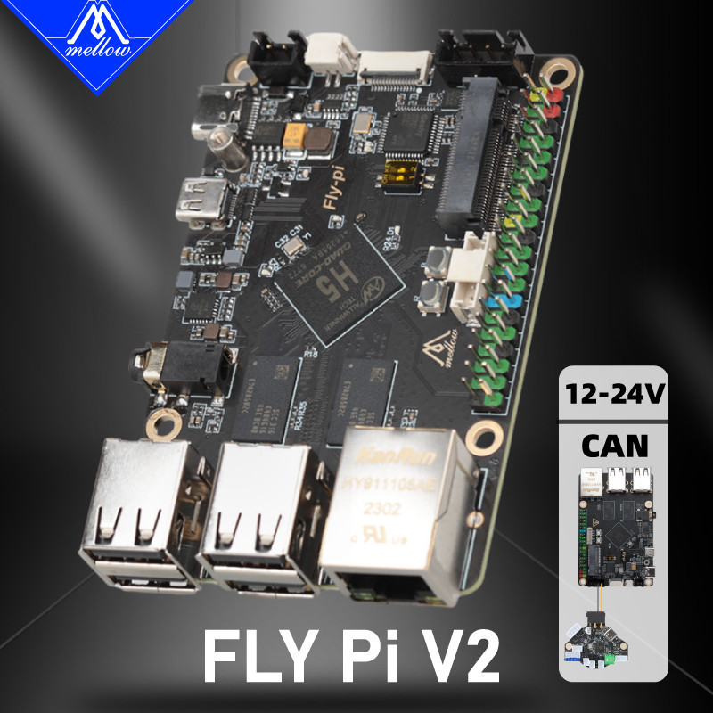 Mellow Fly PI V2 พร้อม UTOC 40Pin GPIO ขยาย EMMC สําหรับ DIy Klipper I3 ...
