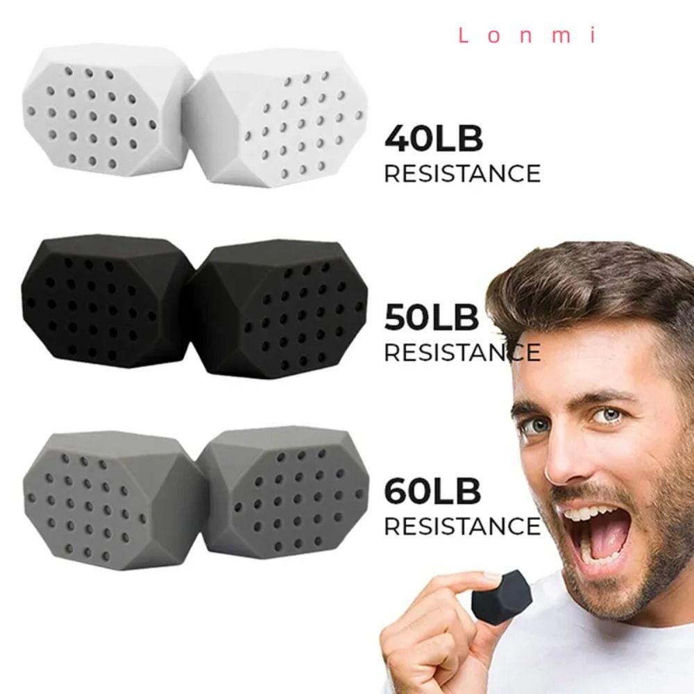 Lonmi Jaw Exerciser, 40/50/60Lbs แบบพกพา Redefine Jawline Trainer, Anti ...