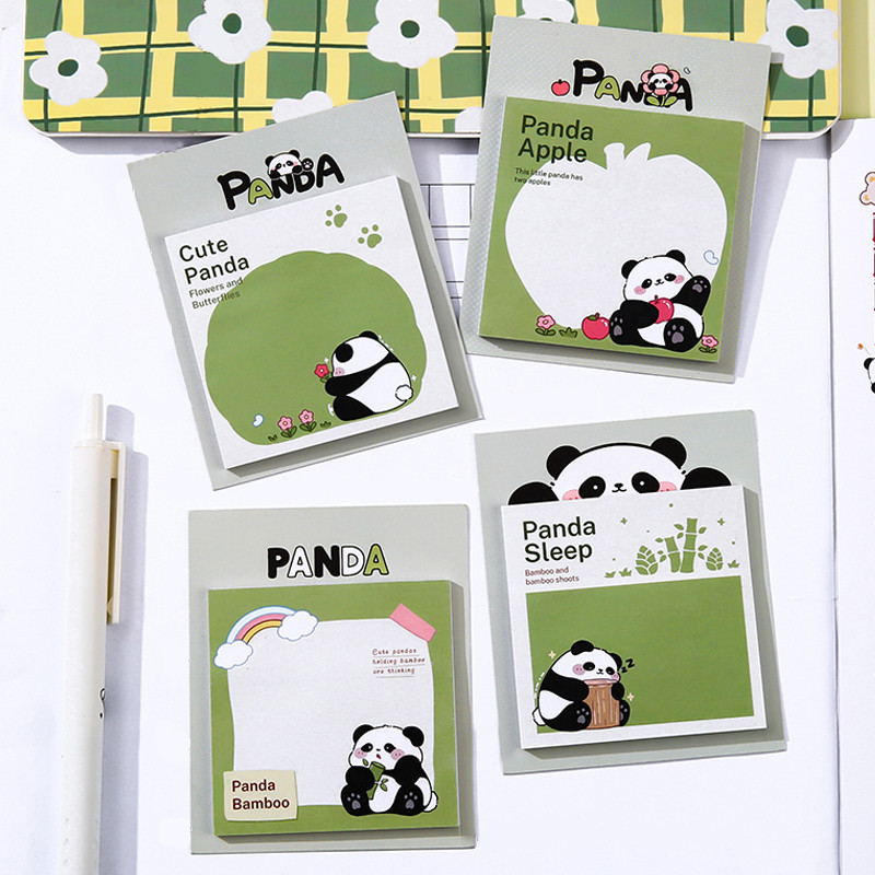 30 แผ ่ นการ ์ ตูนสร ้ างสรรค ์ Panda Series Mini Sticky Notes โรงเรียน ...