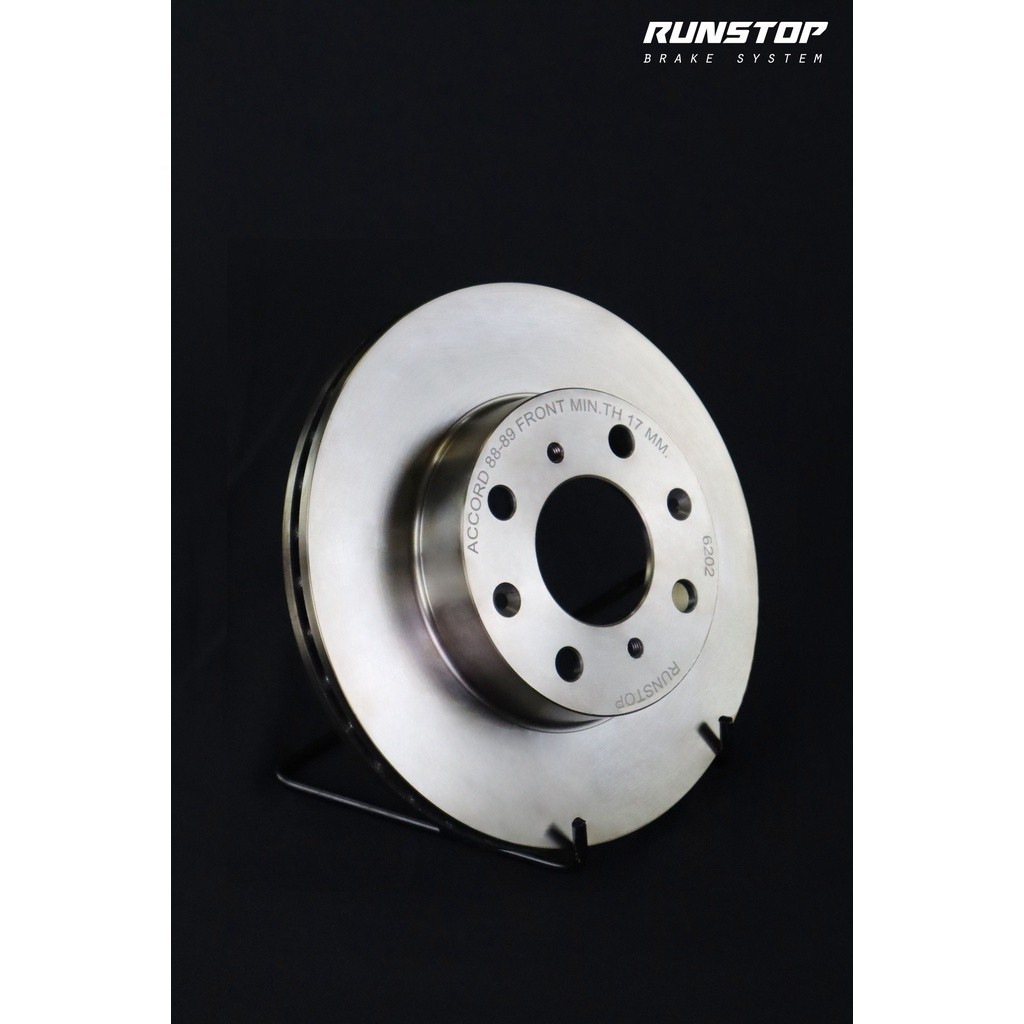 RUNSTOP รันสตอป brake disc จานเบรคหน้า เบรก แบบเรียบ ขนาดเดิม 242 mm ...
