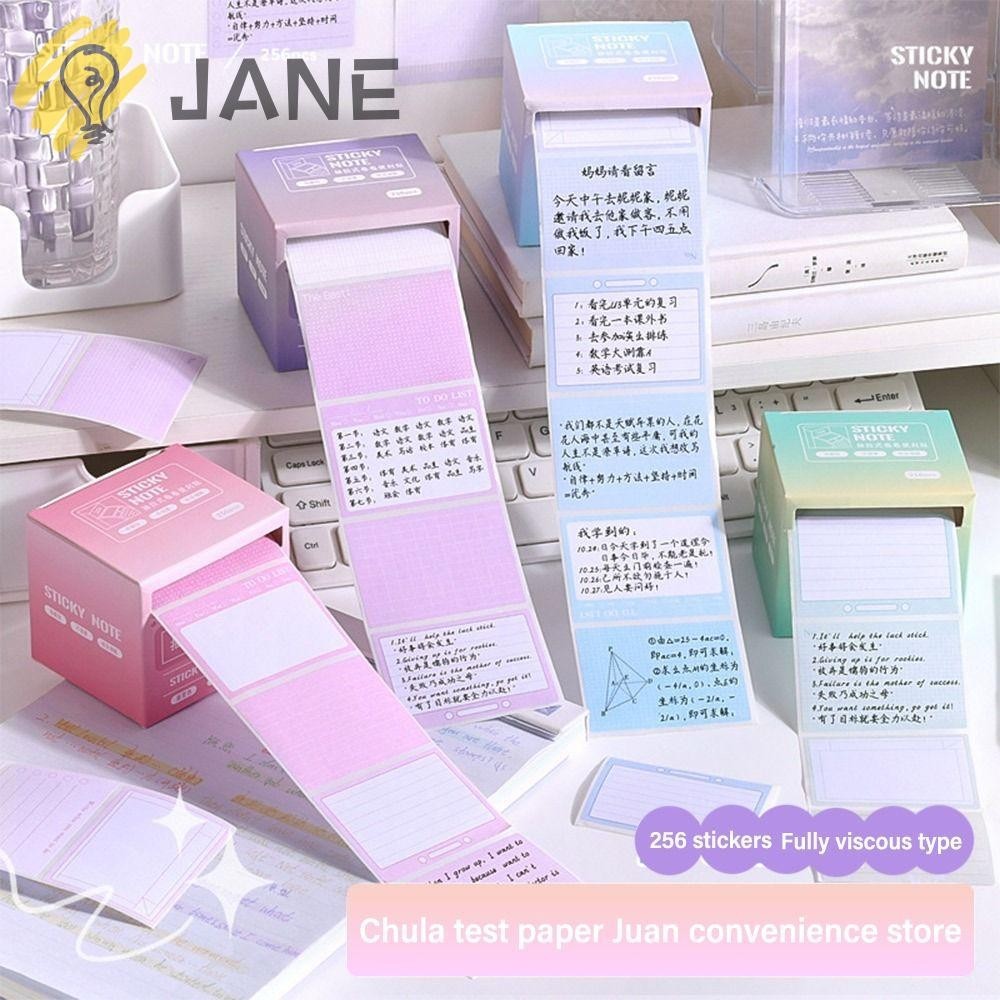 Jane 256 ชิ้น/เซ็ต Study Sticky Note, DIY Gradient Color Memo Pad ...