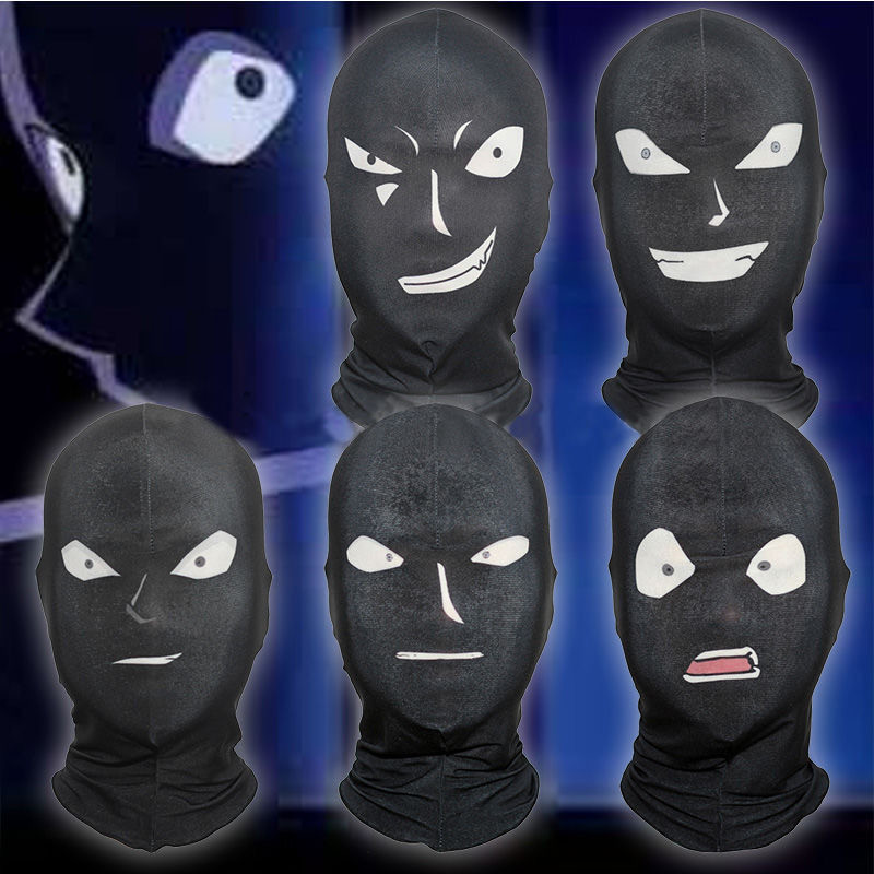 หน้ากากคอสเพลย์นักสืบโคนัน Black Shadow Man Headgear Surprised Smile ...