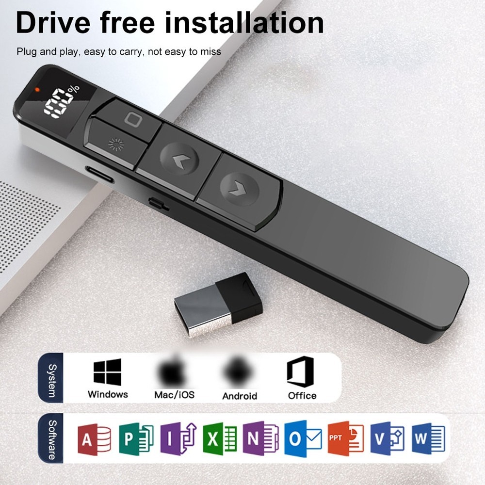 ขายใหญ ่ ! Rf 2.4G Wireless Presenter Power Point Presentation รีโมท ...