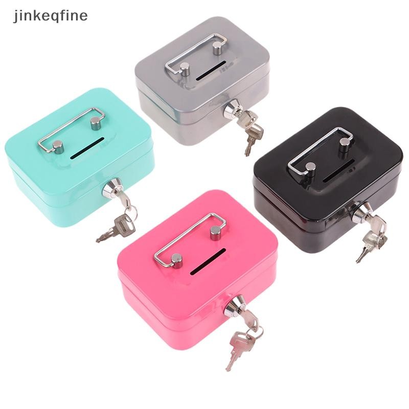 KTH ตู้เซฟเงิน Mini Cash Box Metal Key Money Bank Small Security Lock ...
