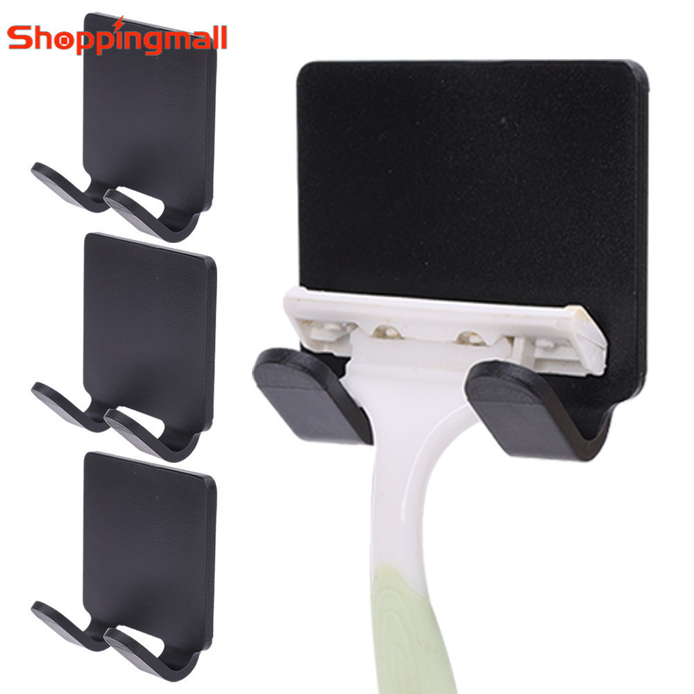 ห ้ องน ้ ําติดผนัง Punch Free Shaver Storage Hook ABS SelfAdhesive Universal Home Storage