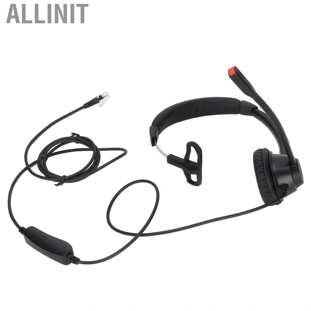 Allinit Single Sided Business Headset Noise Reduction Microphone RJ9 ...