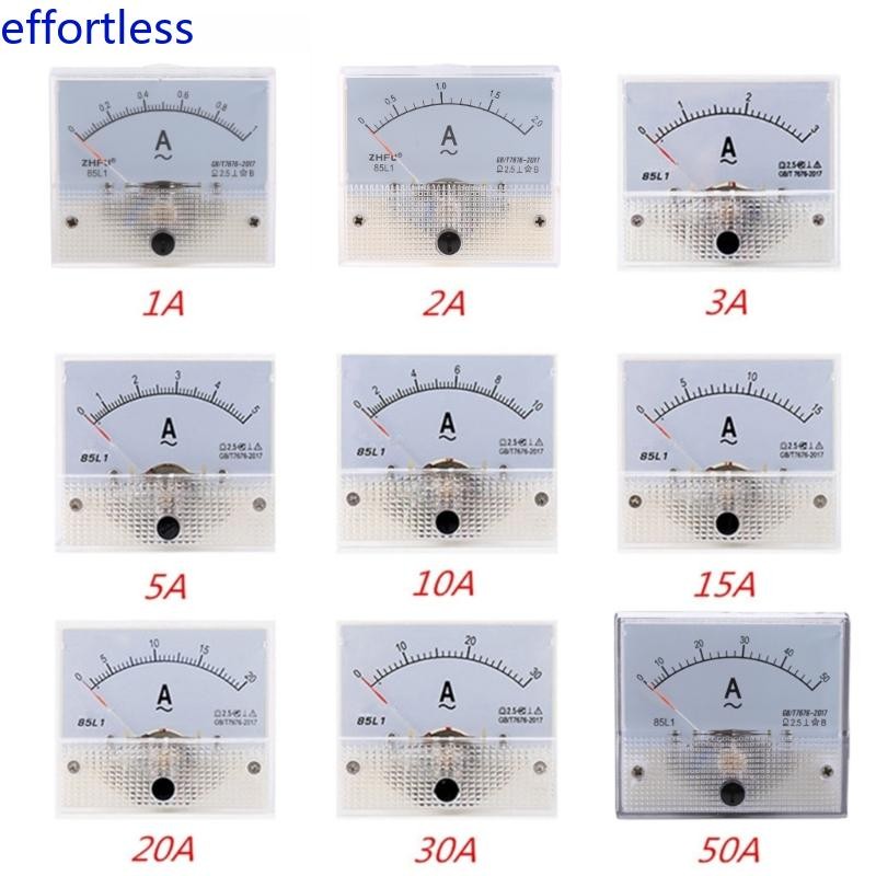 El 85L1 AC Panel Meter Analog Panel Ammeter Dial Current Gauge Pointer ...