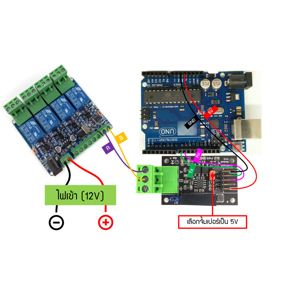 IOXRS485 UART TTL to RS485 Isolator with Automatic Direction โมดูลแปลง ...