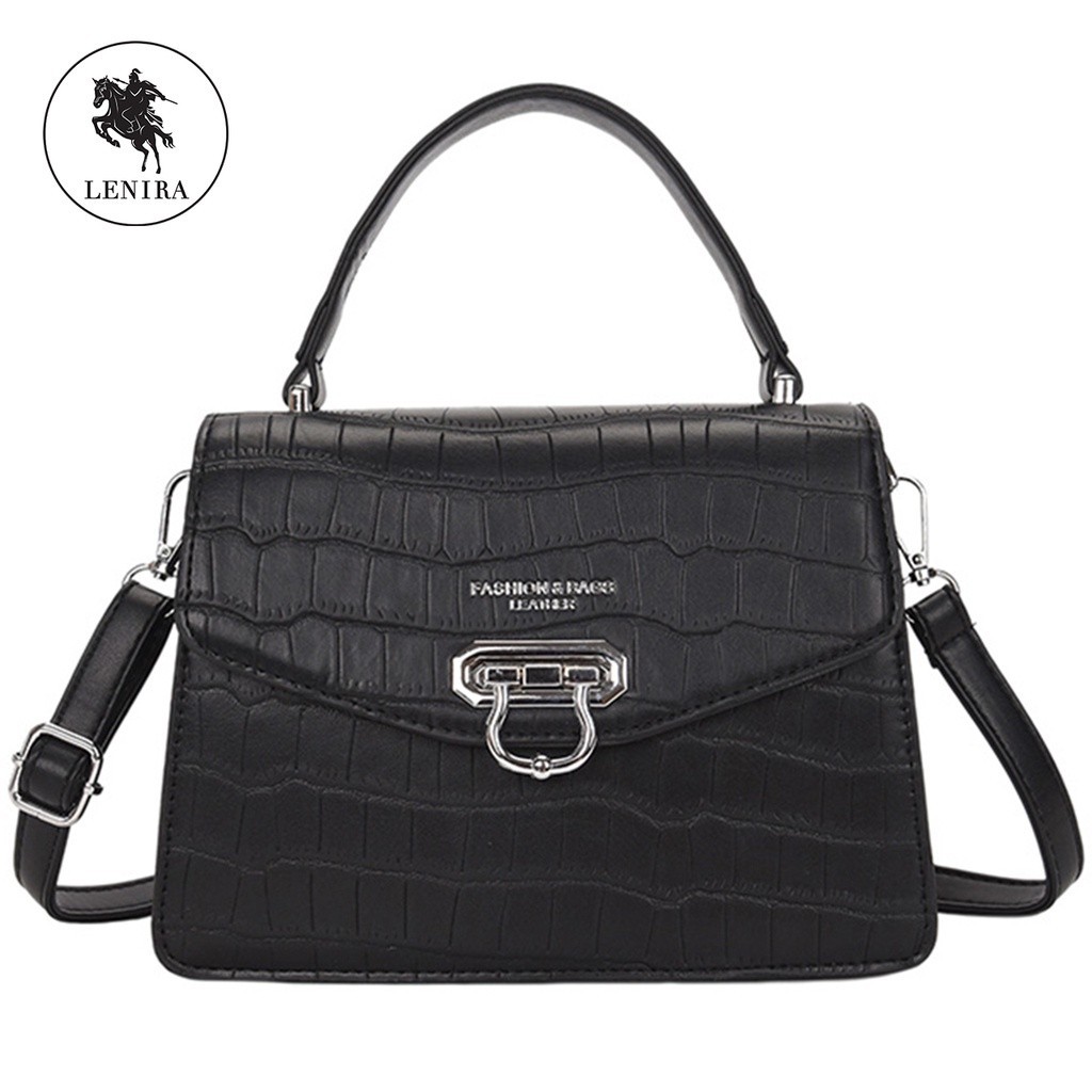 ส่งด่วน Lenira (L021) กระเป๋าสะพายข้างลายหนังจระเข้ | Shopee Thailand
