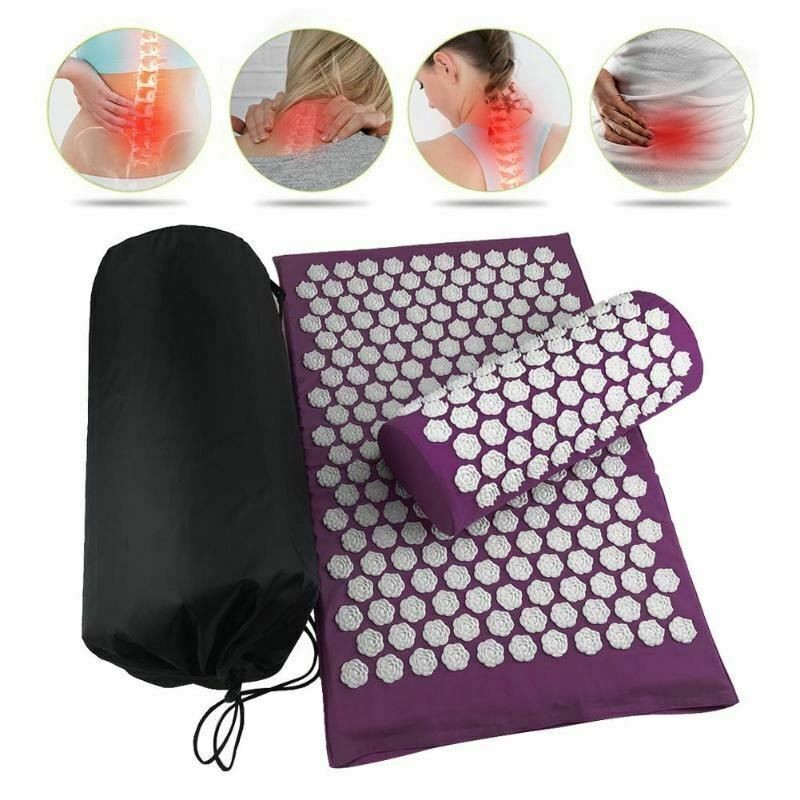Acupressure Mat And Pillow Set Full Body Pain Stress Relief Tension ...