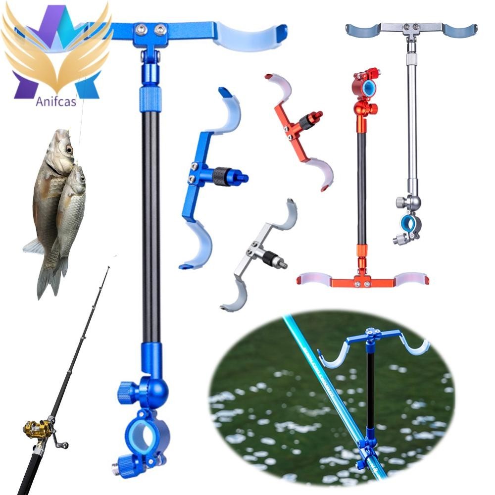 ผู ้ ถือเบ ็ ดตกปลาแบบพกพาปรับพับถือ 2 Rod Bank Fishing Rod Rack ...