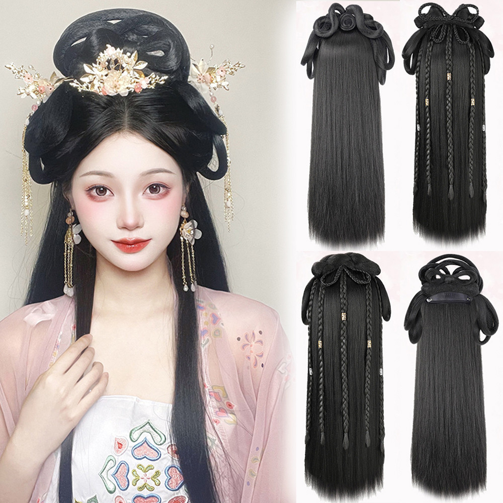 ชิ้นโบราณ Modelling ที่คาดผมวิกผม Braid สไตล์จีน Hanfu คอสเพลย์ ...