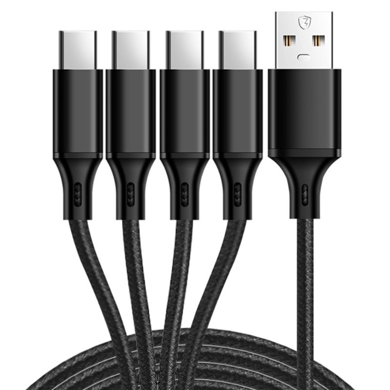 Lily 4 Way USB C สายชาร์จ 1 in 4 Out Multiports สายชาร์จ USB to 4 Type ...