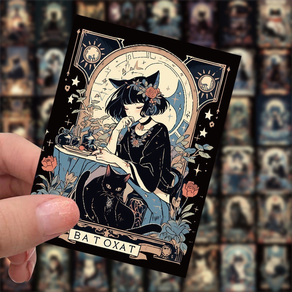 พร้อมส่ง!ไพ่ทาโรต์ Tarot sticker สติกเกอร์กันน้ำรูปแบบที่แตกต่างกัน 12 ...