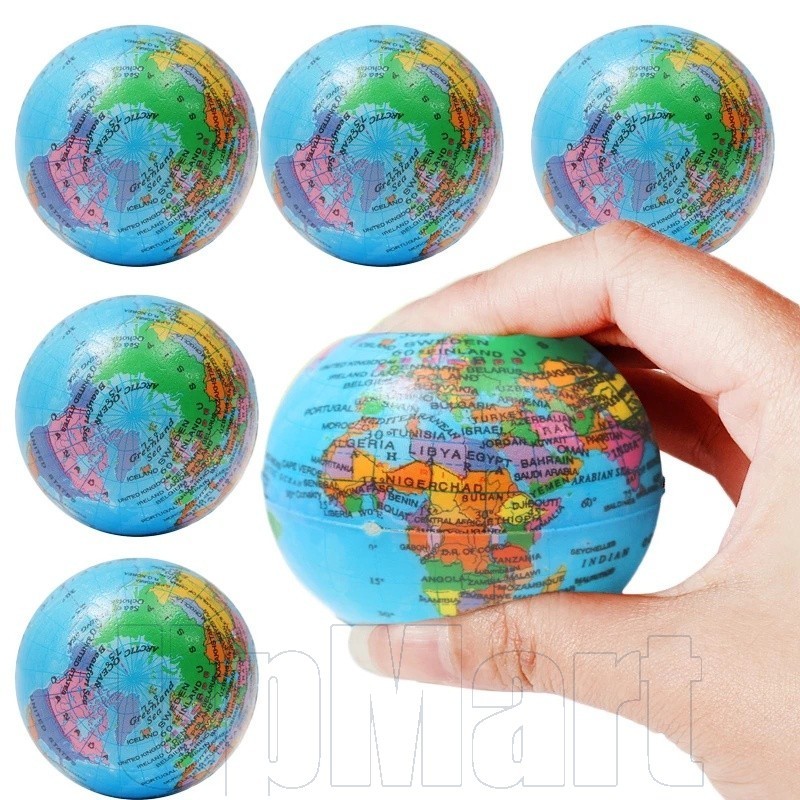 5 ชิ้น World Map Foam Ball - PU Foaming Sponge Globe Ball - Aldult ...