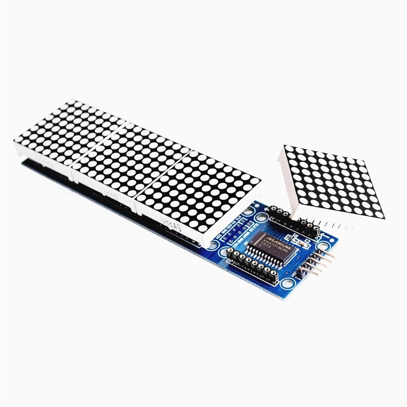 Max7219 4 In 1 จอแสดงผล LED Microcontroller + 5P Line Dot Matrix โมดูล ...