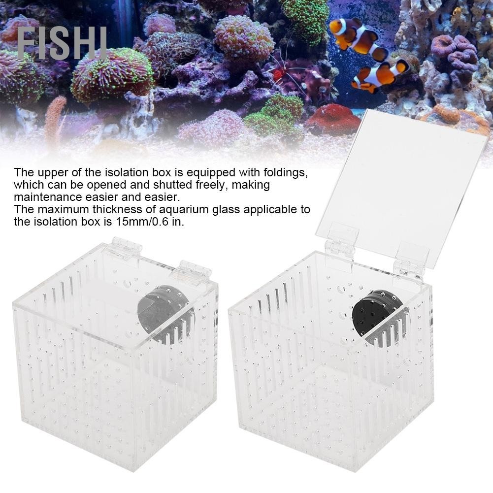 Fishi อะคริลิค Magnetic Aquarium Fish Breeding กล่องสำหรับทารก Hatchery ...