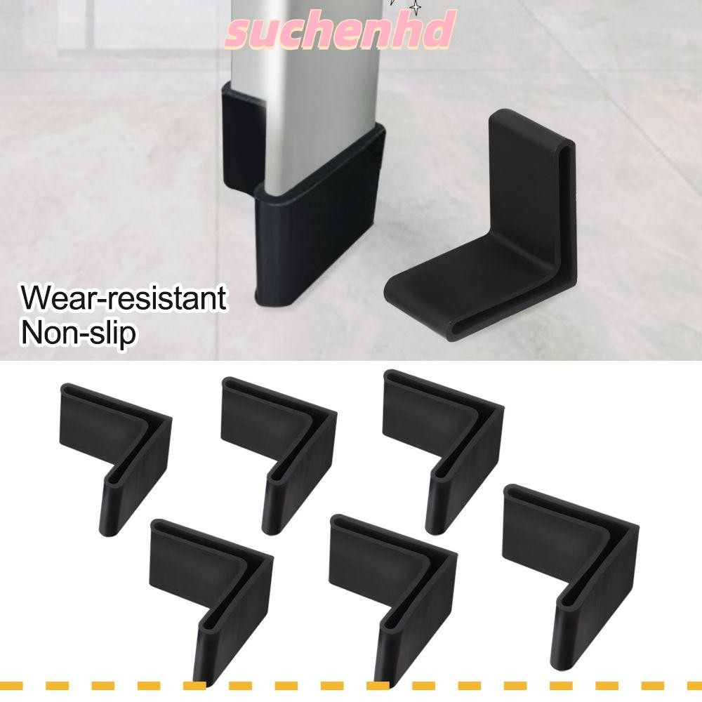 Suchenhd 4PCS Foot Pad Bracket Slotted มุมบาร์ชั้นวางเตียงเหล็กป้องกัน ...