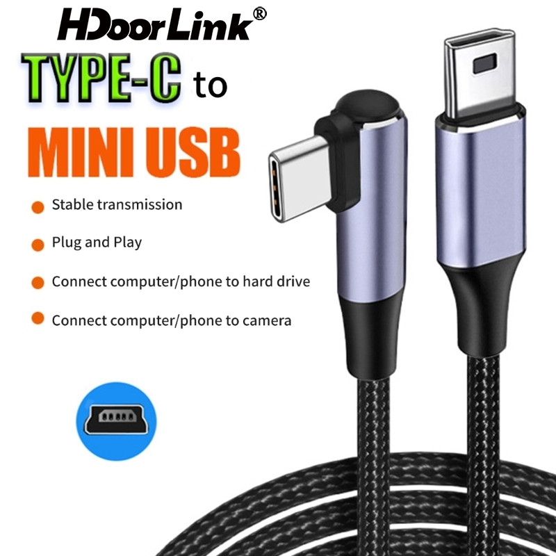 Hdoorlink USB TypeC to Mini USB Cable Quick Charging Data Sync USB-C ...