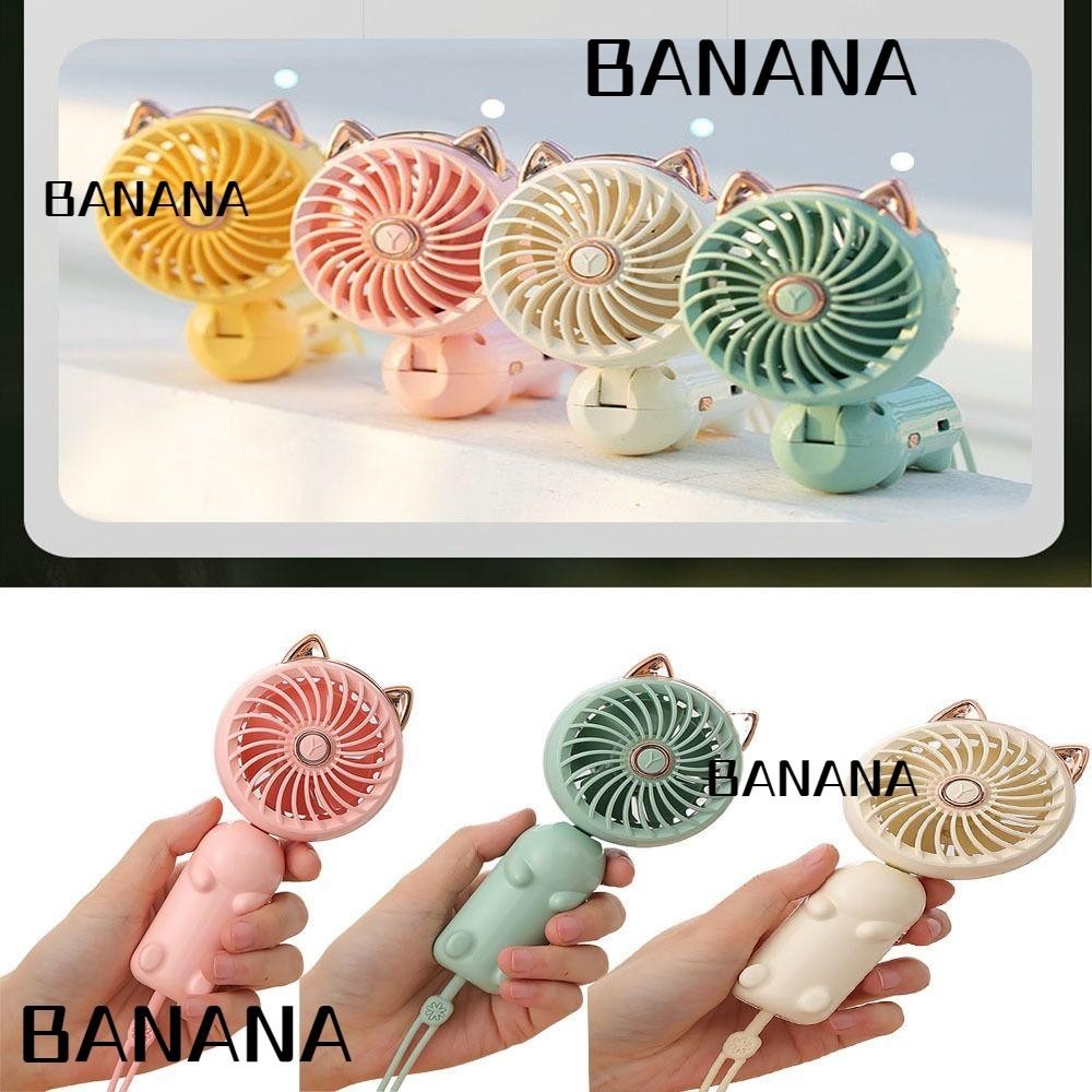 Banana1 Cat Ears Mini Fan Desktop Portable Student USB ชาร ์ จพัดลม ...