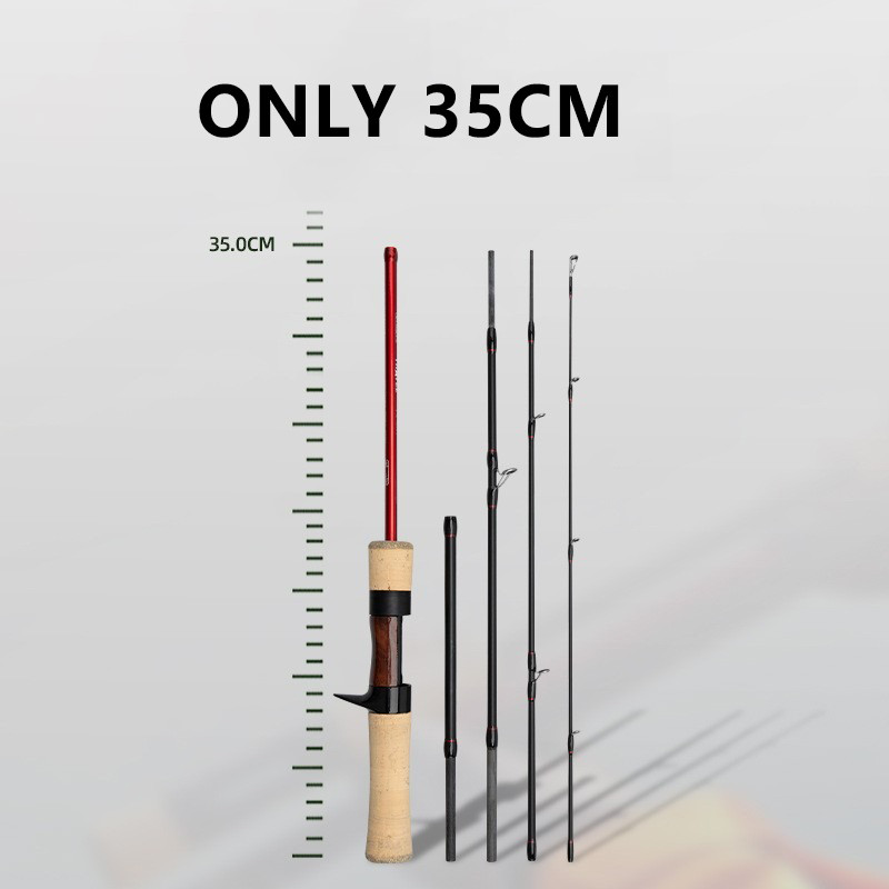 5pcs protable Fishing Rod MINI spinning Rod Fuji ท่องเที่ยว Baitcasting ...