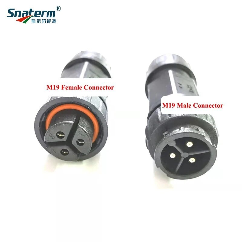 56b 3Pin M19 หรือ M25 Male/Female Connector สําหรับ SG 200-700W 800 ...