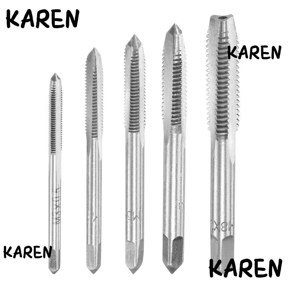 Karen 5 ชิ ้ น Hand Threading Tap Set, เหล ็ กความเร ็ วสูง M3 M4 M5 M6 ...