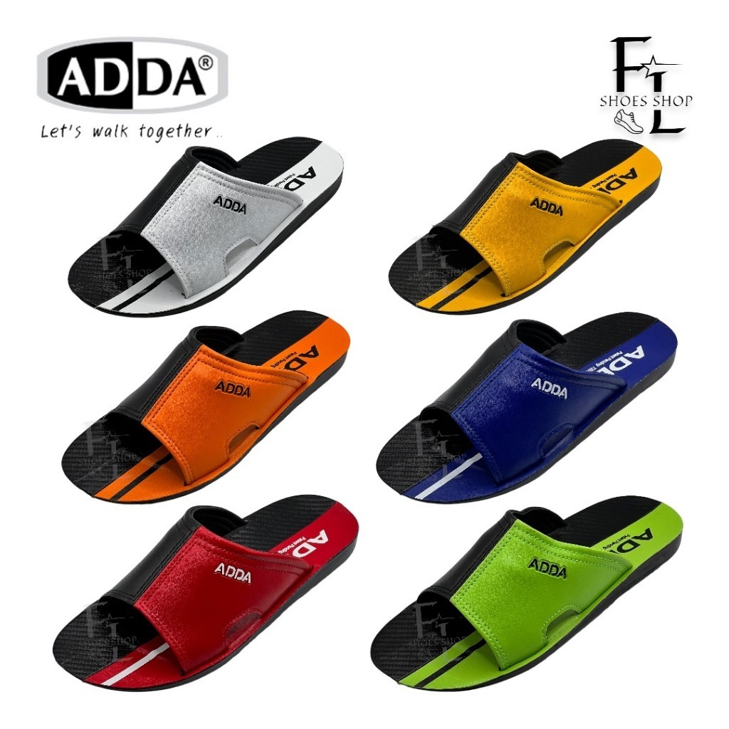 ADDA PU รองเท้าแตะแบบสวม รองเท้าแตะแอดด้า รองเท้าลำลอง รุ่น 72B08 ...