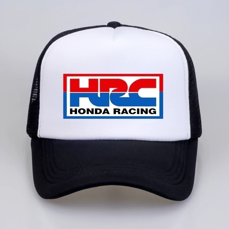 Caps trucker แฟชั่น hrc cool honda racing รถพัดลมรถจักรยานยนต์หมวกเย็น ...
