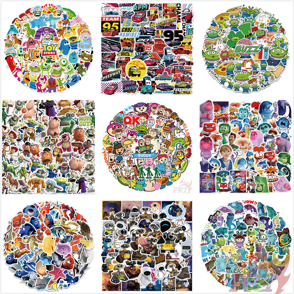 Mixed Pixar Cartoon Stickers DIY Waterproof Fashion Doodle Decals ...
