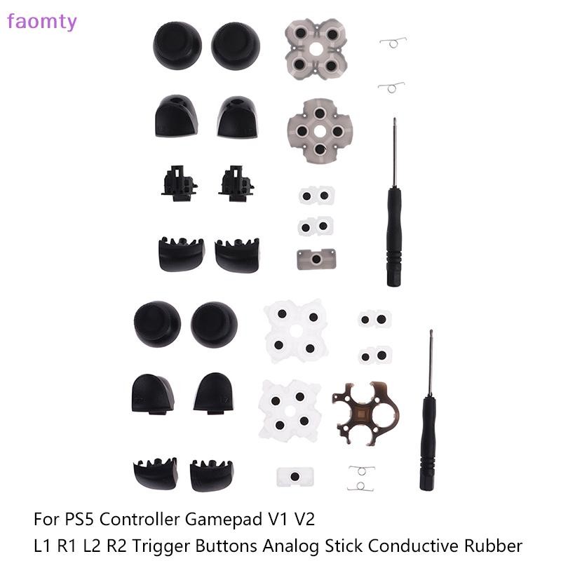 Faomty 1 ชุด L1 R1 L2 R2 ปุ่มทริกเกอร์ Analog Stick Conductive ยางซ่อม ...