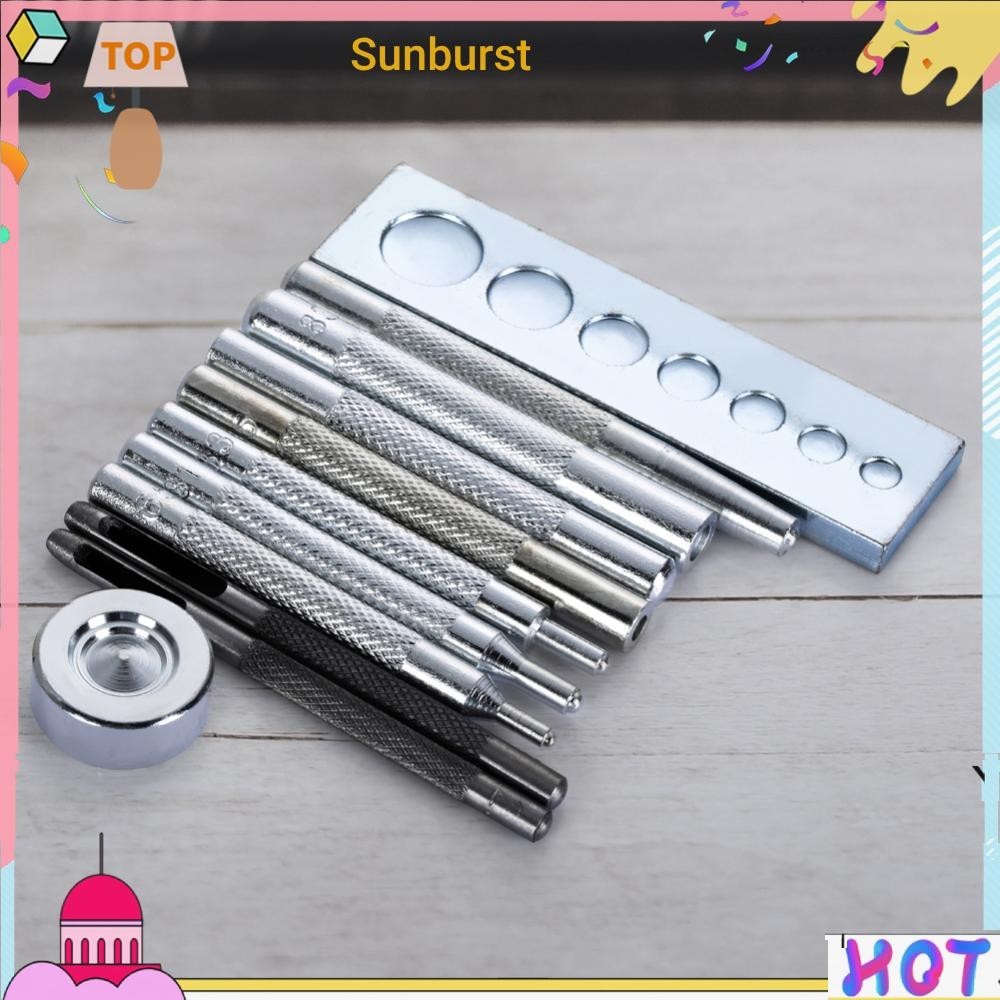 11 ชิ้น Die Punch Snap Kit DIY หนังหัตถกรรมโลหะ Punch Snap Kit สําหรับ ...