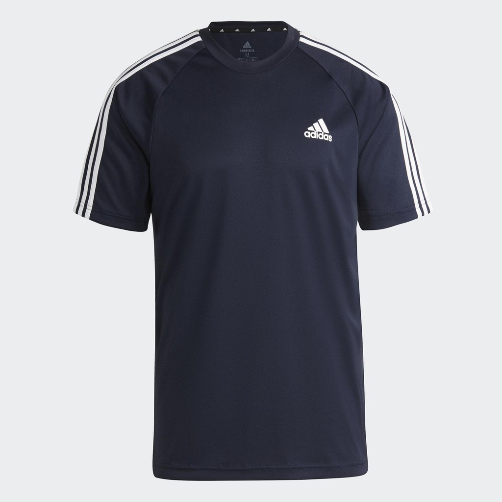 adidas ฟุตบอล เสื้อยืด AEROREADY Sereno 3-Stripes ผู้ชาย สีน้ำเงิน ...
