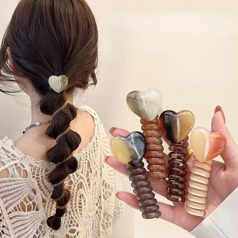 สาวรักตรงสายโทรศัพท ์ แหวนผมวงผม Bubble Braid ผม Artifact ยืดหยุ ่ นสูง ...