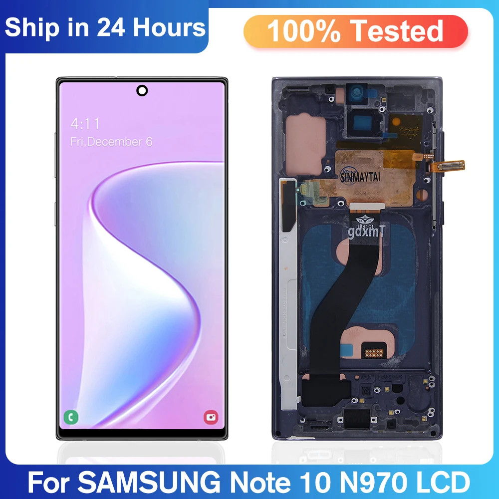 Note10 ใหม่ Tft สําหรับ Samsung Galaxy Note 10 N970 N970f จอแสดงผล ...