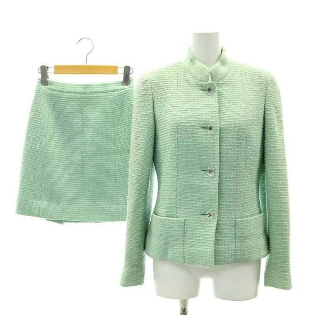 CHANEL 95A wool COCO Mark button 4 pockets tailored jacket P05262 black 34