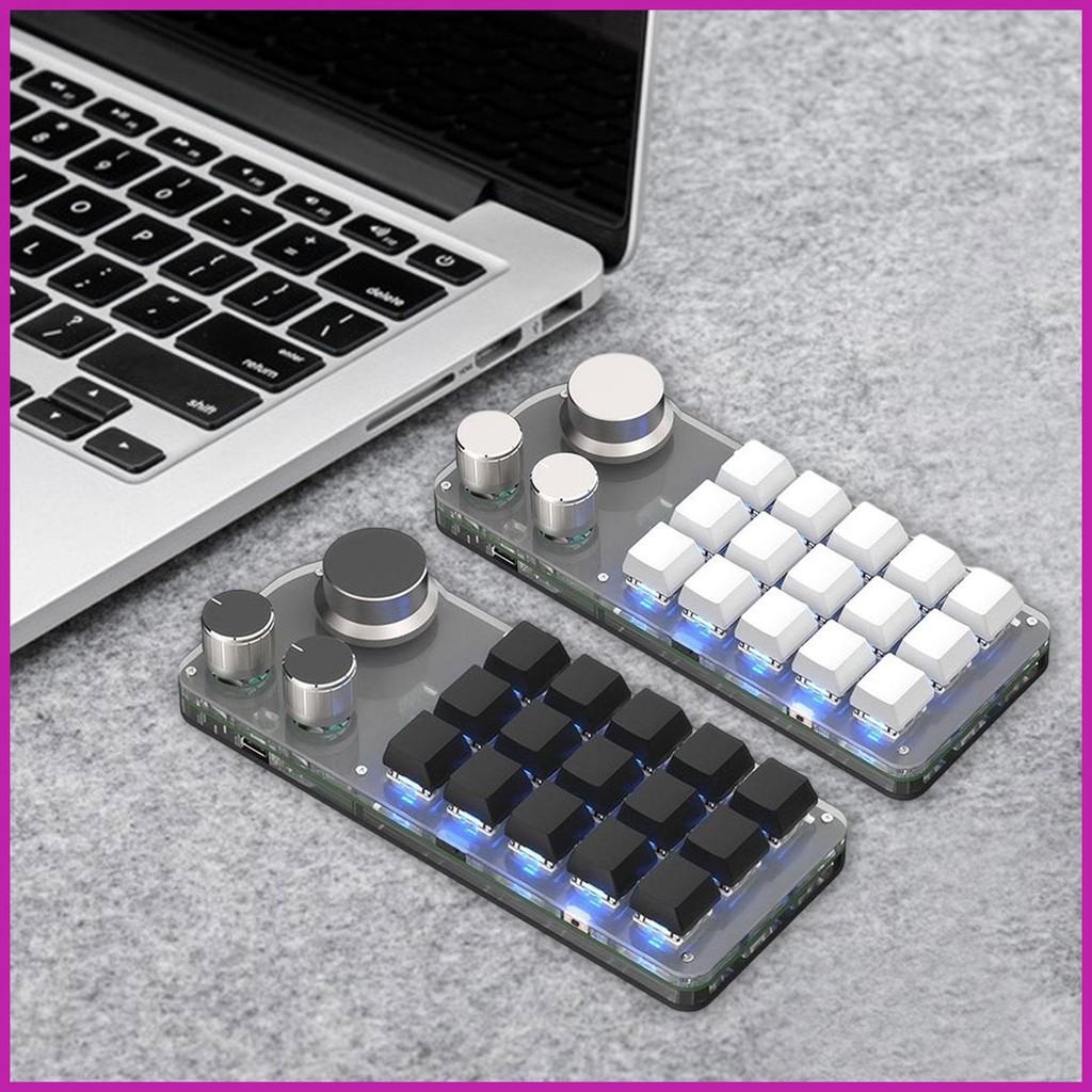 คัดลอกคีย์บอร์ด 15-Key Programmable One-Handed Keypad Macro ...
