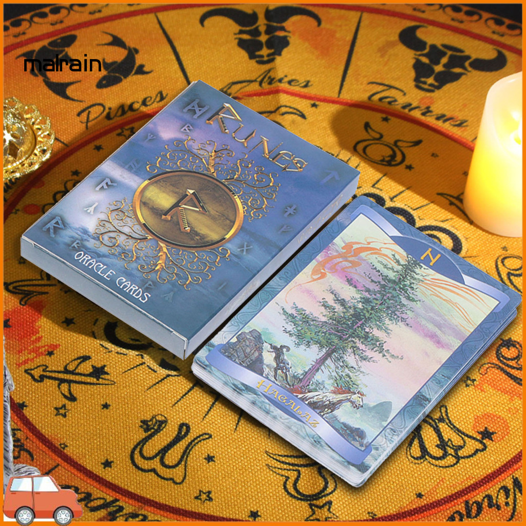 [Ma ] 1 ชุดไพ ่ ทาโรต ์ ภาษาอังกฤษ Dark Angels Divine Abundance Runes ...