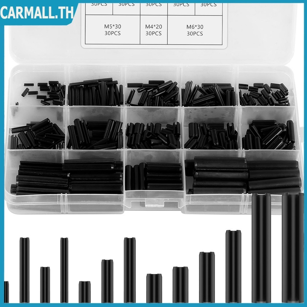 430 ชิ้น Roll Pin Assortment ชุดเหล็กคาร์บอน Slotted Spring Pin Kit แยก ...