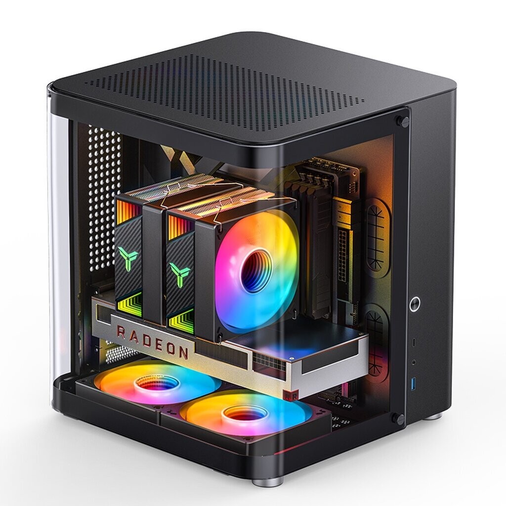 Jonsbo TK-1 2.0 Black Mini-Tower Case รองรับ Micro-ATX / PSU UpTo
