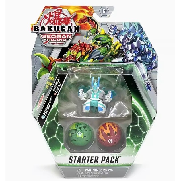 Bakugan Gegan Rising Starter Pack DEMBORC Ultra CRUSTILLION PINCITAUR ...