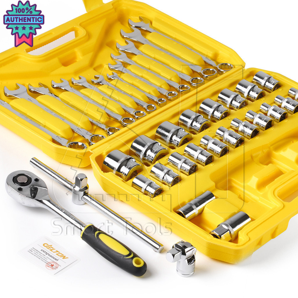 DELTON King Tools ชุดเครื่องมือ ประแจ ชุดล็อก 37 ชิ้น ขนาด 1/2 นิ้ว 4 ...