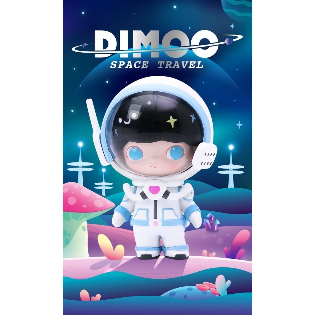 ของแท้ POPMART DIMOO Space Travel Series Meow Star Spaceman ตุ๊กตาของ ...