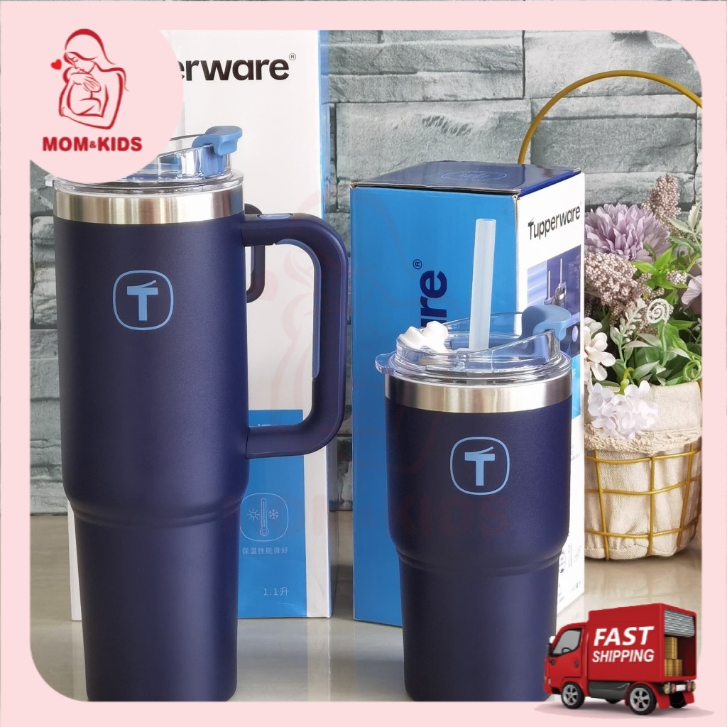 Tupperware Big T Tumbler 1.1L Handle 630ml ใหม่ Limited Edition Double ...