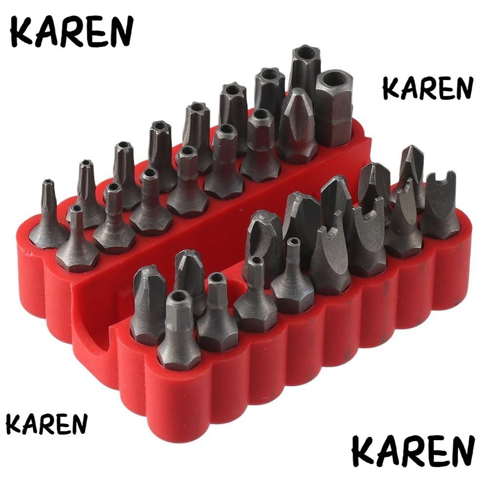 Karen Hex Shank ไขควง Bit, เหล ็ ก Hollow Security ไขควง Bit Set, Rack ...