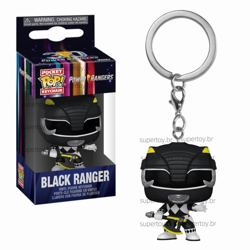 Funko POP! Keychain Mighty Morphin Power Rangers 30th - Black Ranger ...