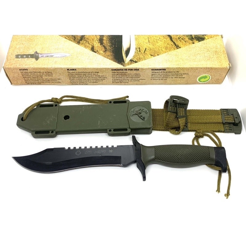 มีดเดินป่าJUNGLE KING 1 พร้อมปลอกแบบร้อยเข็มขัด มีดเดินป่า | Shopee ...