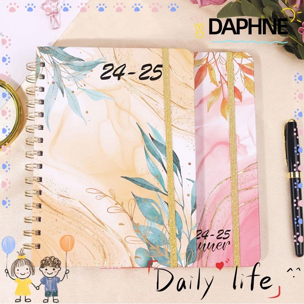 Daphne Agenda Book, 20242025 A5 Diary Weekly Planner, คุณภาพสูงภาษา
