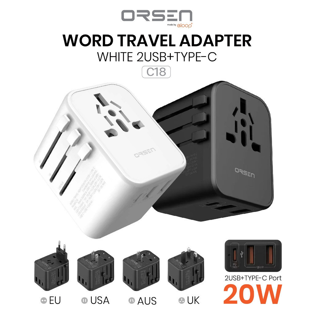 รีวิว Eloop C18 ดีไหม Travel Adapter 20W เทียบ C48 45W